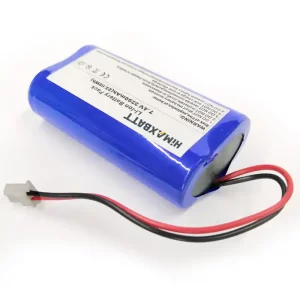 Himaxbatt 7.4V 3.2Ah Li-ion battery front angle view with label