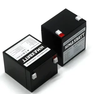 HiMAXBATT 6.4V 9Ah LiFePO4 battery two units top angle view
