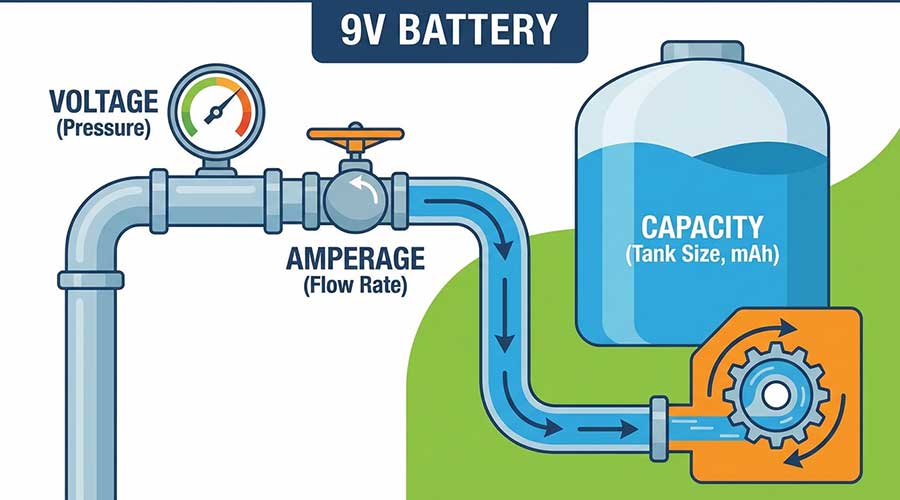 9 volt battery milliamps (mAh) capacity