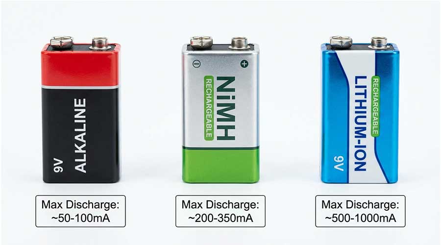 9V battery amps