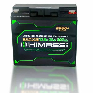 HiMASSi 12.8V 24Ah LiFePO4 Battery Front View