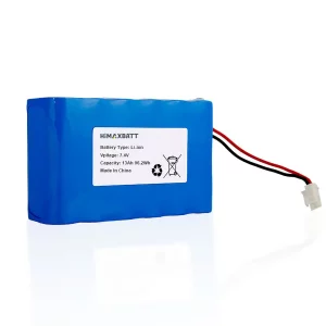 Himaxbatt 7.4V 13Ah 18650-35E Li-ion battery front flat view with spec label