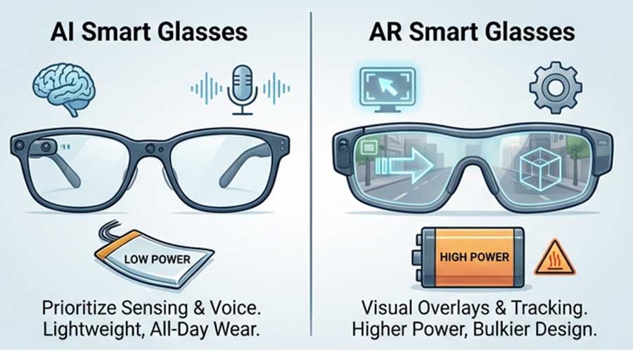 smart glasses battery