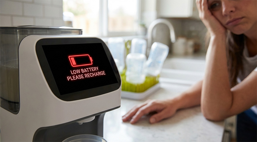 low battery warning dispenser