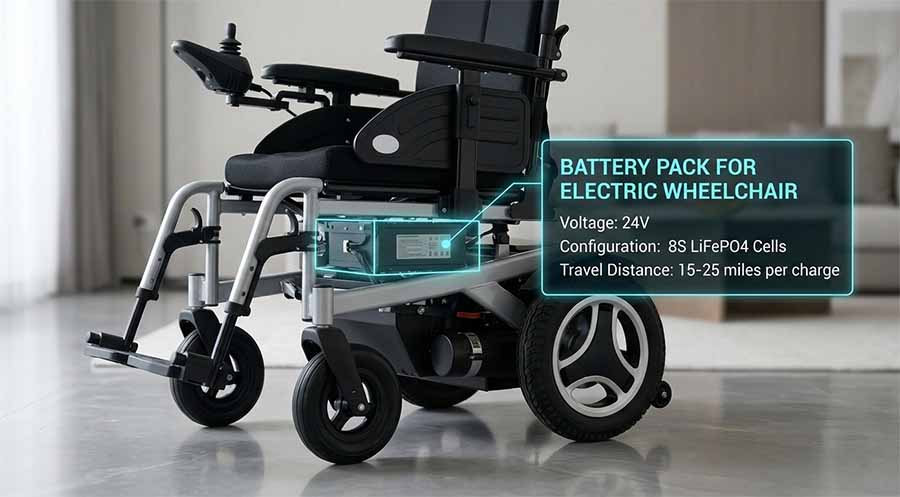 electric wheelchair battery pack example