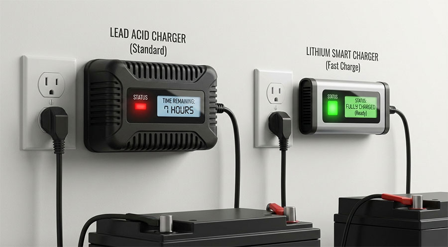 electric wheelchair charging status monitor