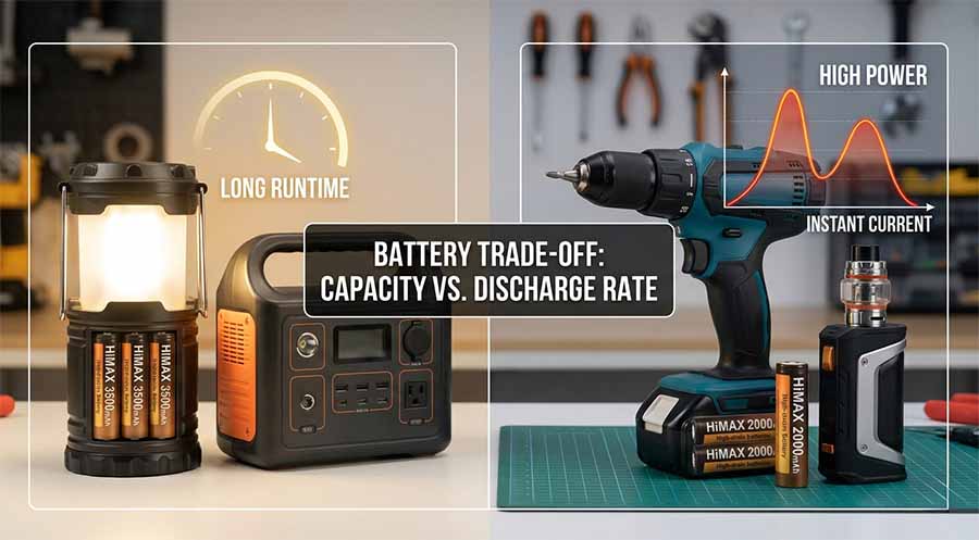 18650 capacity vs discharge rate