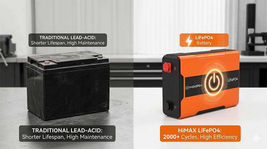 Lead Acid Vs HiMAXBATT Lifepo4 Battery Comparison