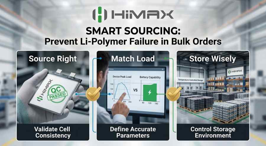 HiMAXBATT Smart Sourcing Li Polymer Failure Prevention