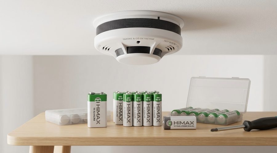 Smoke Detector Carbon Monoxide HiMAXBATT Backup