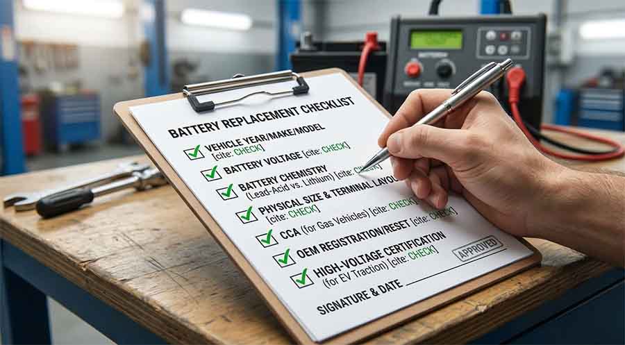 Battery Replacement Checklist