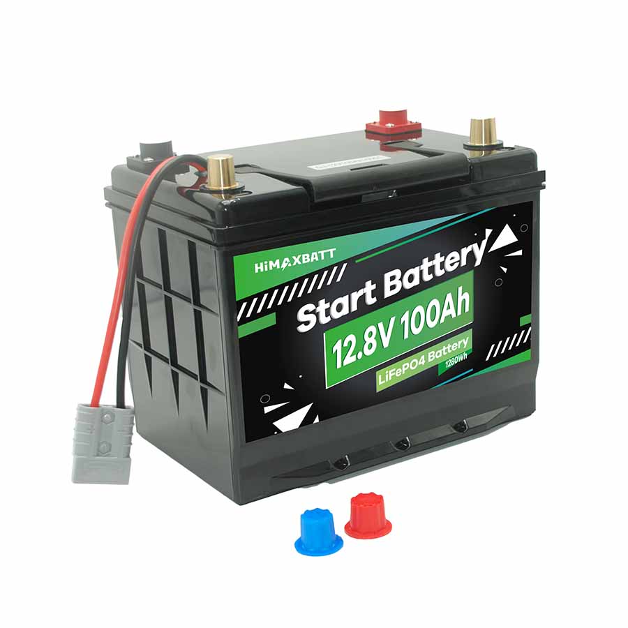 Himaxbatt 12.8V 100Ah Lifepo4 Starter Battery Main