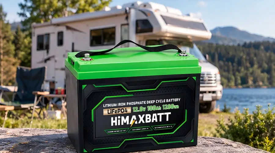 HiMAXBATT 100Ah LiFePO4 battery for RV and motorhome applications