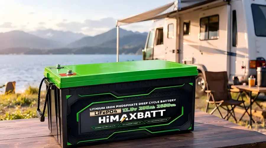 HiMAXBATT 200Ah LiFePO4 battery for RV and motorhome applications