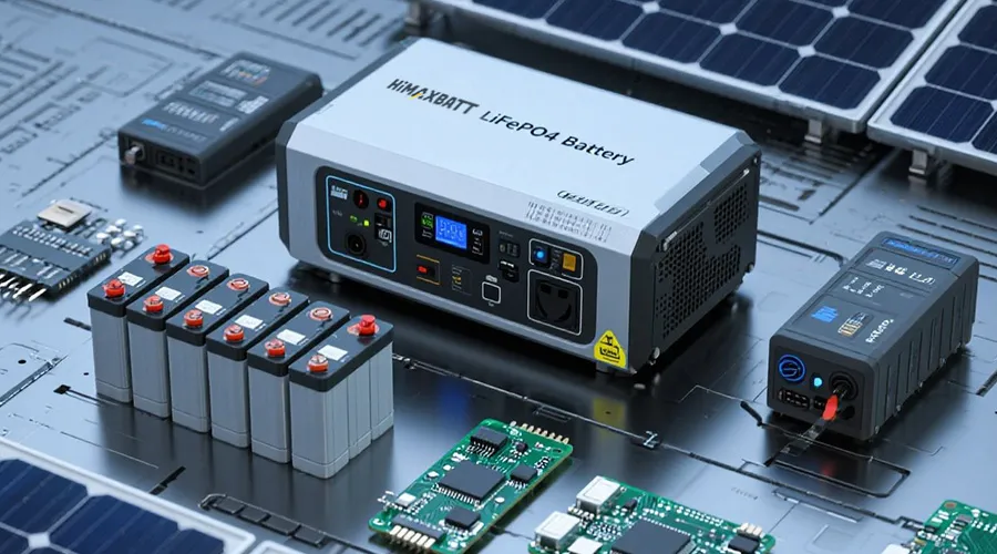 HiMAXBATT LiFePO4 battery cells and solar inverter component integration for B2B energy systems