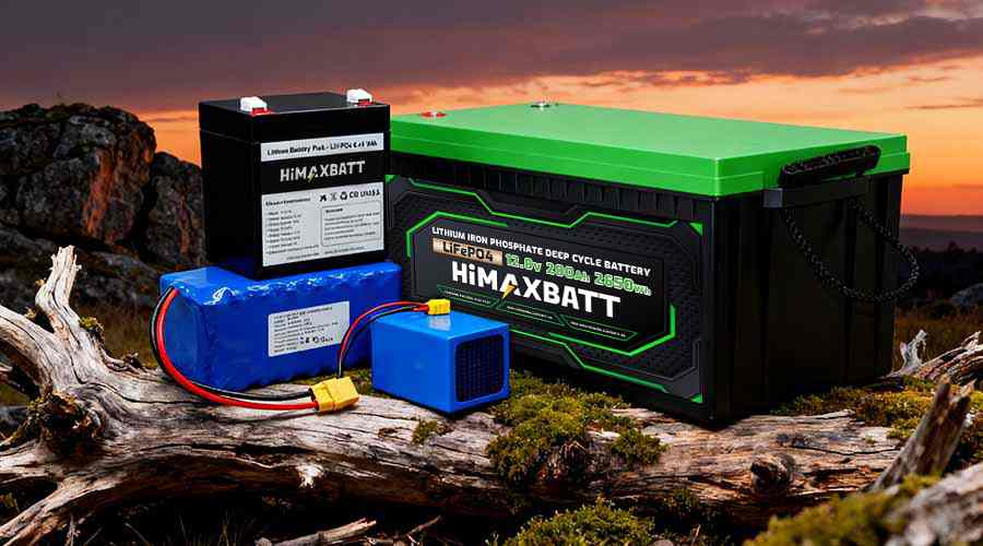 HiMAXBATT full series LiFePO4 deep cycle battery for off-grid solar RV outdoor power supply