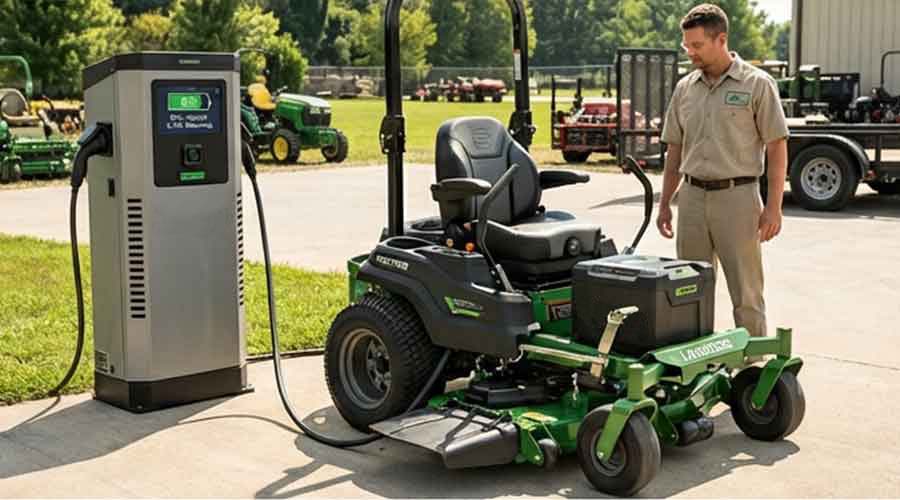 lawn mower battery charging